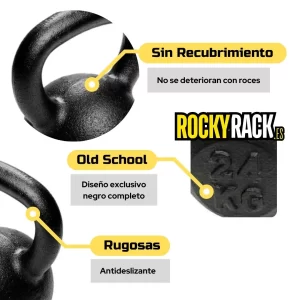 Kettlebell Cast Iron FULL BLACK [de 2 a 32kg]