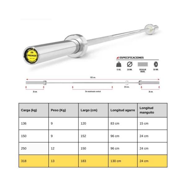 comprar-barra-olimpica-13kg-alicante-afw-oferta-flash
