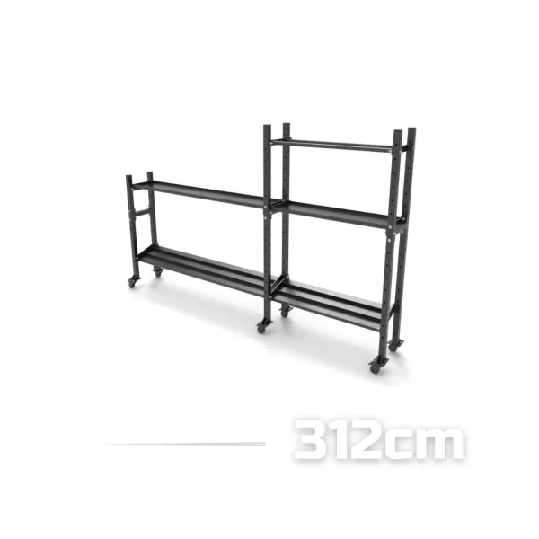 comprar-mueble-dos- bandejas-mancuernas-discos-kettlebell-completo