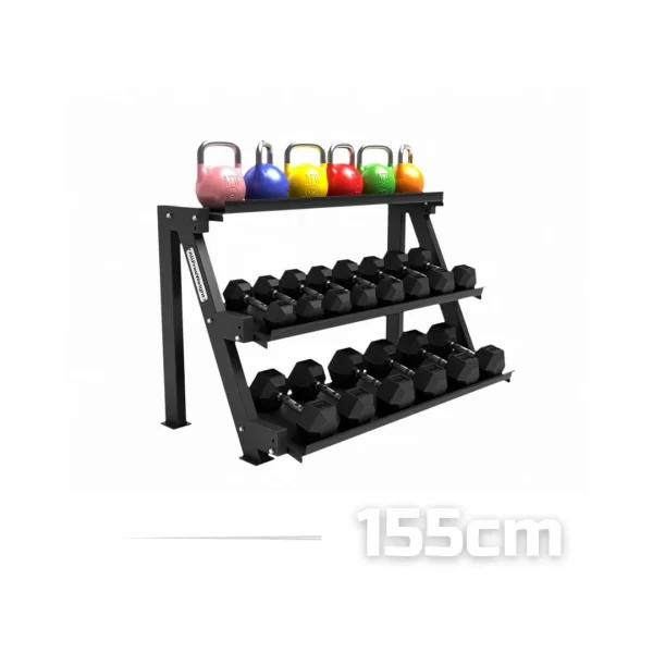 comprar-rack-mueble-para-almacenar-kettlebells-y-mancuernas-mancuernero-hexagonales-3-bandejas-alturas