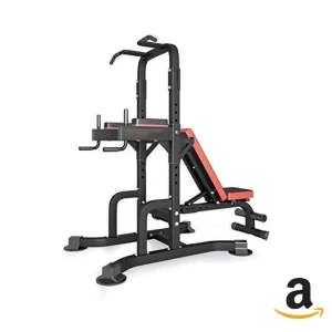 Torre de entrenamiento con rack y asiento reclinable