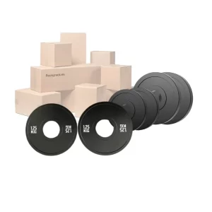 LOTE: Discos olímpicos fraccionales 2x 0,5 a 2,5kg - NEGROS