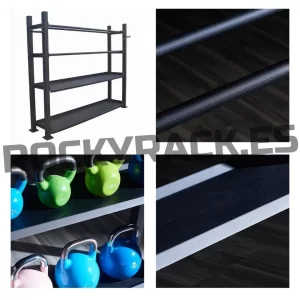 Mueble almacenamiento gimnasio completo de 4 bandejas - 215cm