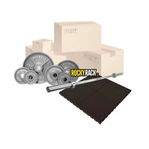 LOTE: Suelo + Discos Cast Iron + Barra