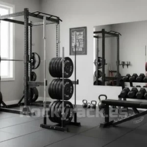 Soporte Barras y Discos BUMPER [Árbol de 3 Alturas + 4 Barras]