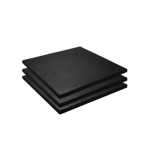 Losetas Caucho Alta Densidad - 10mm Maciza Color Negro - 10m2