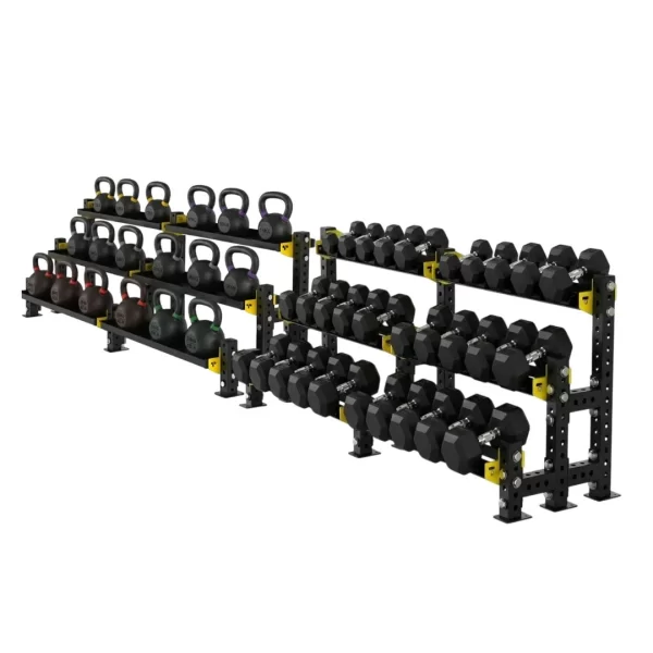 Soportes modulares mancuernas y kettlebell mancuernero