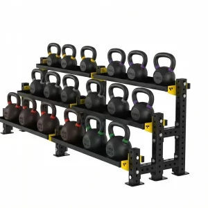 Soportes Modulares DOBLES en Tubo Perforado de Rack [Mancuernas y Kettlebell]