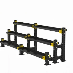 Soportes Modulares DOBLES en Tubo Perforado de Rack [Mancuernas y Kettlebell]