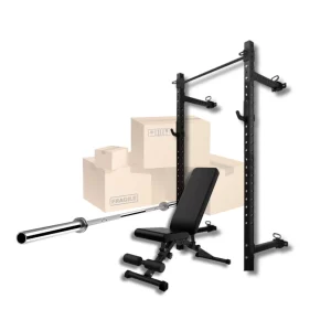 KIT Rack PLEGABLE + Banco PLEGABLE + Barra