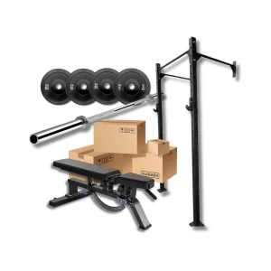 LOTE: Rack + Banco + Barra y Bumpers 100kg