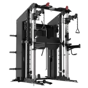 Rack M16PRS con Poleas Regulables + Smith • Carga de Placas 180kg [COMPLETO + Leg Press + Presas]