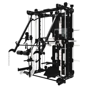 Rack M11-2PRS con Poleas Regulables + Fijas + Smith • Carga de Placas 185kg [COMPLETO – Relación 1:2 + 1:1]