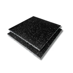 Losetas Caucho PREMIUM 15mm - 6m2 Color Negro con Motas Blancas